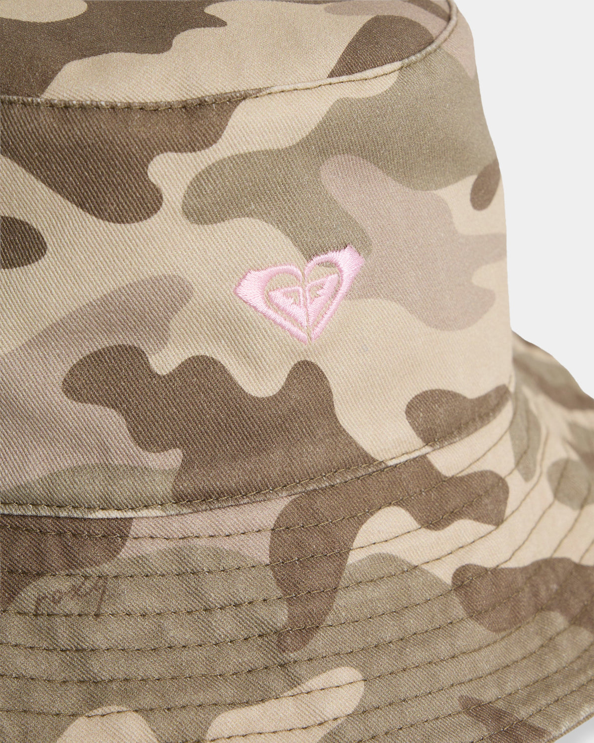 Roxy Wahine Bucket Hat in dark green - detail