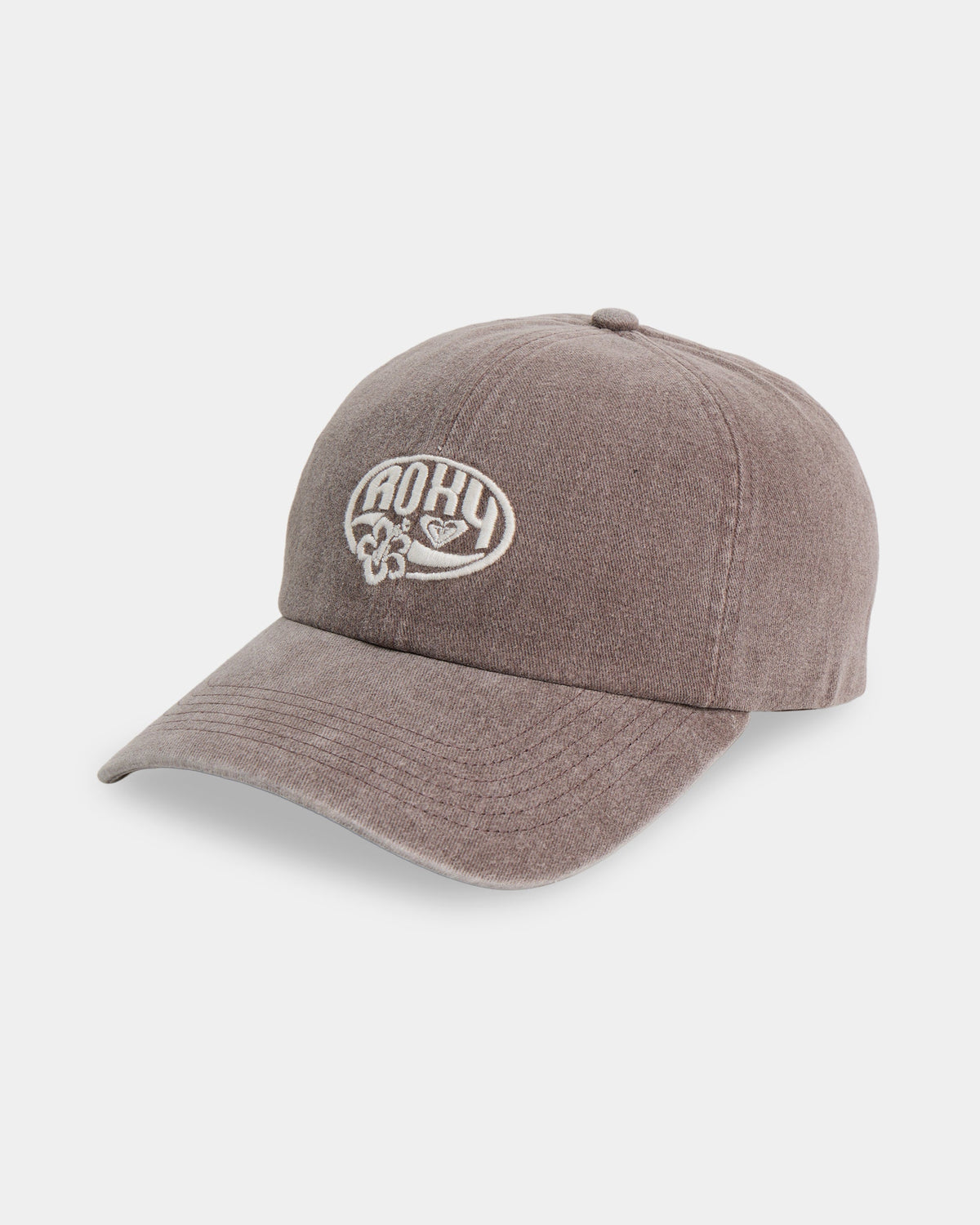 Roxy Waikiki Sun dad cap in Java brown, front view
