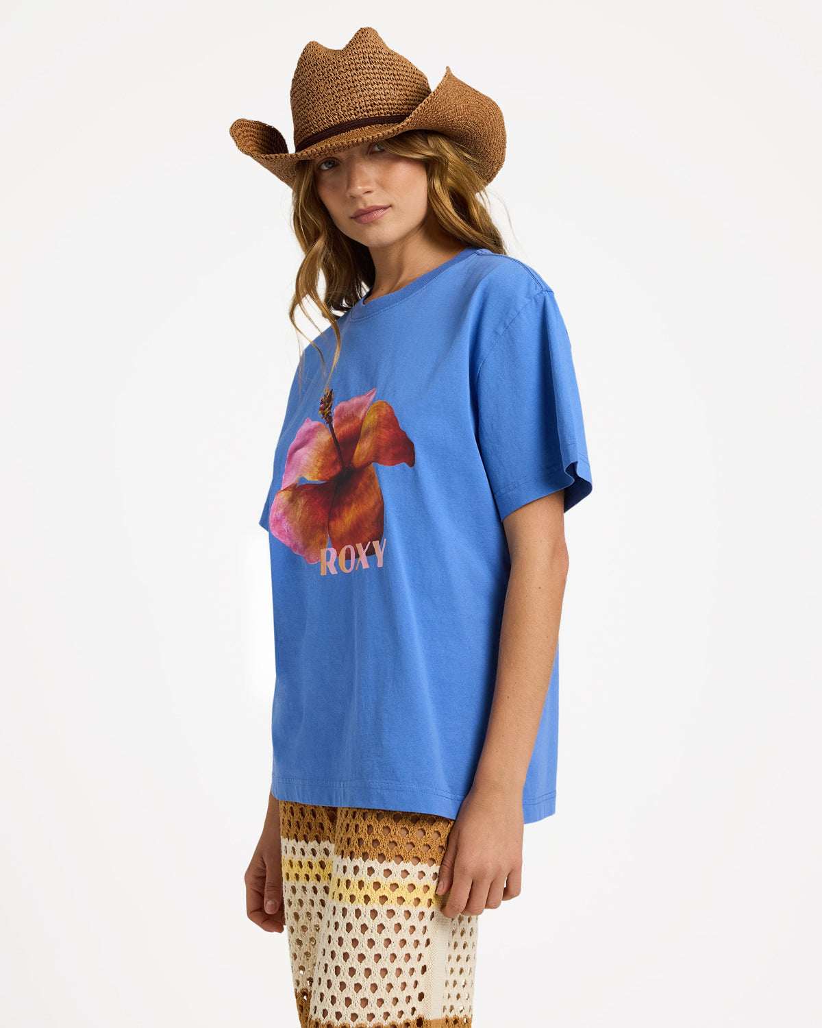 Roxy Love Always T-Shirt in cobalt - side