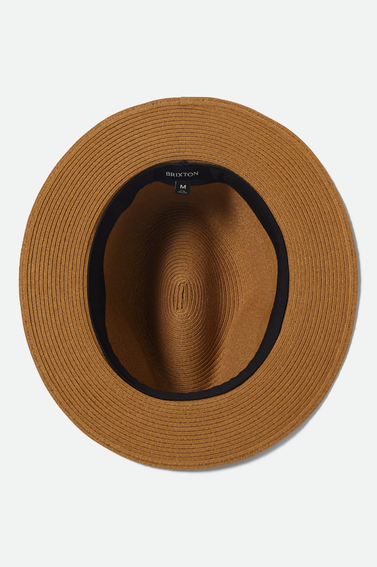 Brixton Roma Straw Packable Fedora - Dark Tan/Primal Green (view 5)