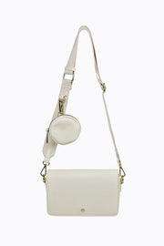 Candi Flapover Crossbody - White Pebble / Gold - Catani Clothing