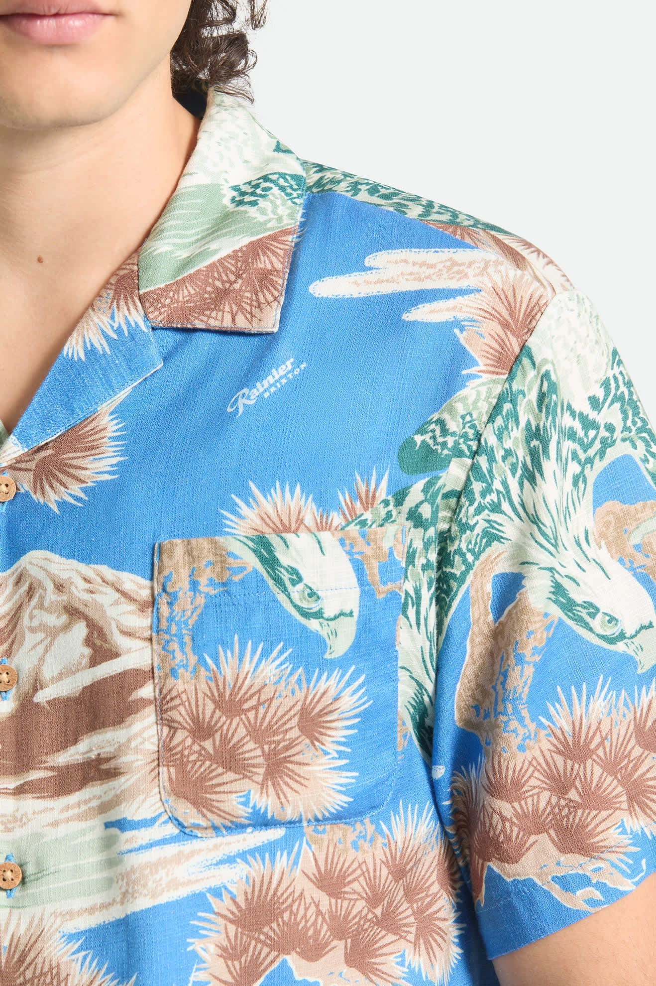 Brixton Rainier X Brixton S/S Wvn - Blue Sky (view 4)