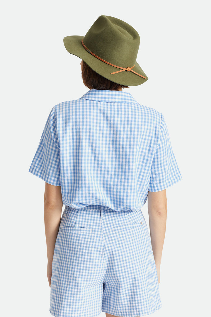 Brixton Wesley Fedora - Military Olive (view 3)