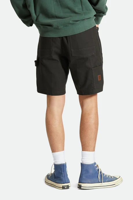 Brixton Builders Carpenter Baggy Short - Washed Black (view 4)