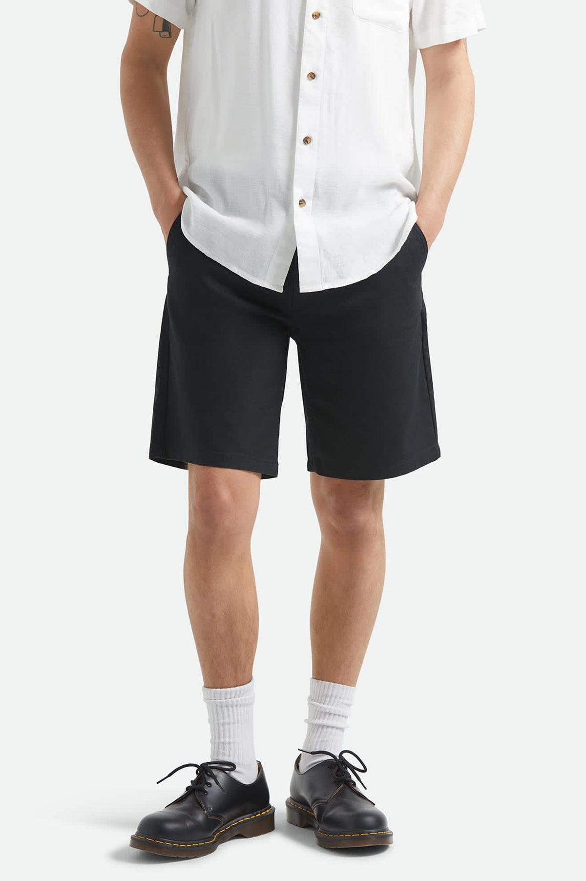 Brixton Santo Chino Short in black, back view